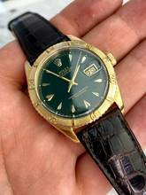 Thumbnail von Rolex Datejust Turn-O-Graph 36mm Vintage 1956 Custom Green Dial Thunderbird Turn-O-Graph Ref 6609 SOLID GOLD 6609