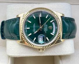 Thumbnail von Rolex Day-Date 36 Green Dial 36mm Yellowg. 18Kt. Top Condition (Folding Clasp