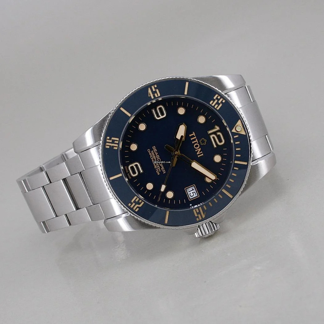 Titoni Seascoper 600 Retro Chronometer Automatik Ø 42 mm Full Set Top Zustand