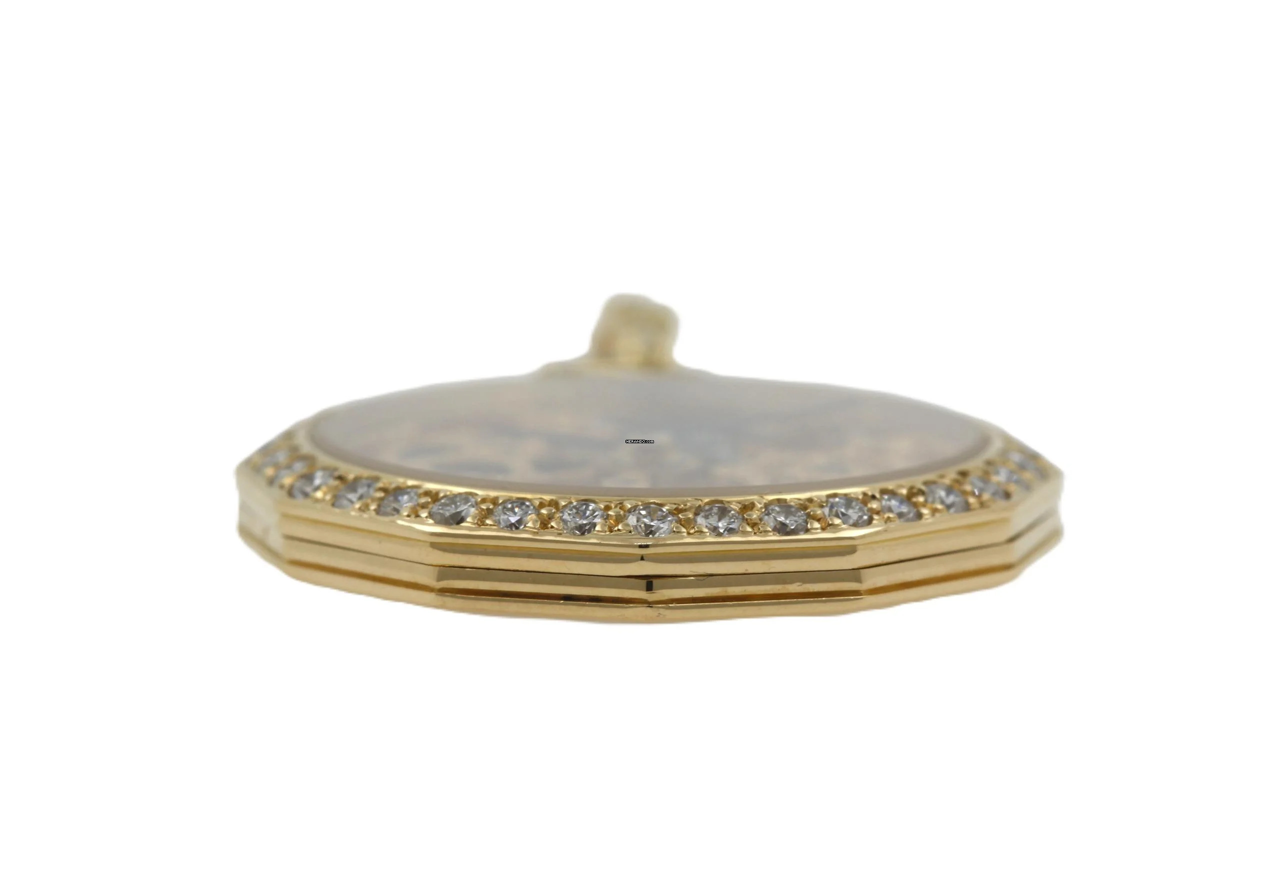 Thumbnail von IWC Pocket Watch Ultra Rare Miniature Pocket Watch 18K Ref. 5607 from 1988 Skeletonized and Hand-engraved