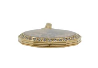 Thumbnail von IWC Pocket Watch Ultra Rare Miniature Pocket Watch 18K Ref. 5607 from 1988 Skeletonized and Hand-engraved