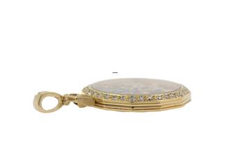 Thumbnail von IWC Pocket Watch Ultra Rare Miniature Pocket Watch 18K Ref. 5607 from 1988 Skeletonized and Hand-engraved