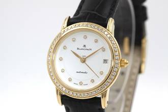 Thumbnail von Blancpain Villeret Automatic Ladies 18K Gold from 1993 Diamond Bezel