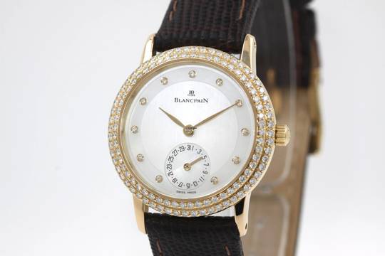 Blancpain Villeret Automatic 18K Gold Mother of Pearl from 1994 Diamond Bezel