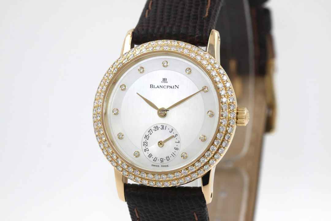  Blancpain Villeret Automatic 18K Gold Mother of Pearl from 1994 Diamond Bezel 