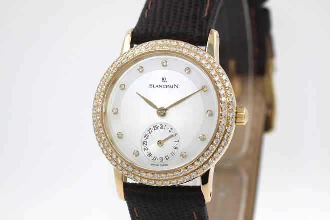  Blancpain Villeret Automatic 18K Gold Mother of Pearl from 1994 Diamond Bezel 