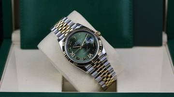 Thumbnail von Rolex Datejust 36 Steel Gold - VIIX Green - New - Fullset - 2025