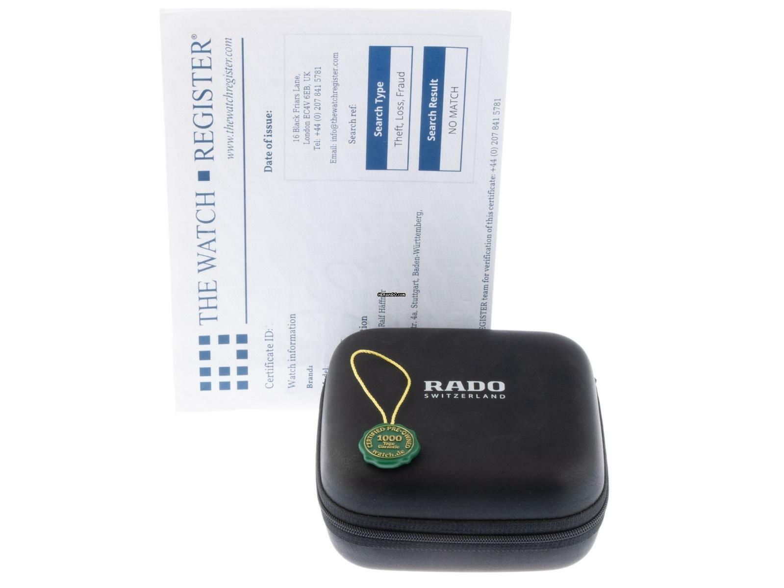  Rado Diastar Ref.160.0281.3N 1995 original Box sehr gut Vintage 