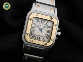 Thumbnail von Cartier Santos Galbée Lady PM Ref.1567 1996 original Box wie Neu Vintage