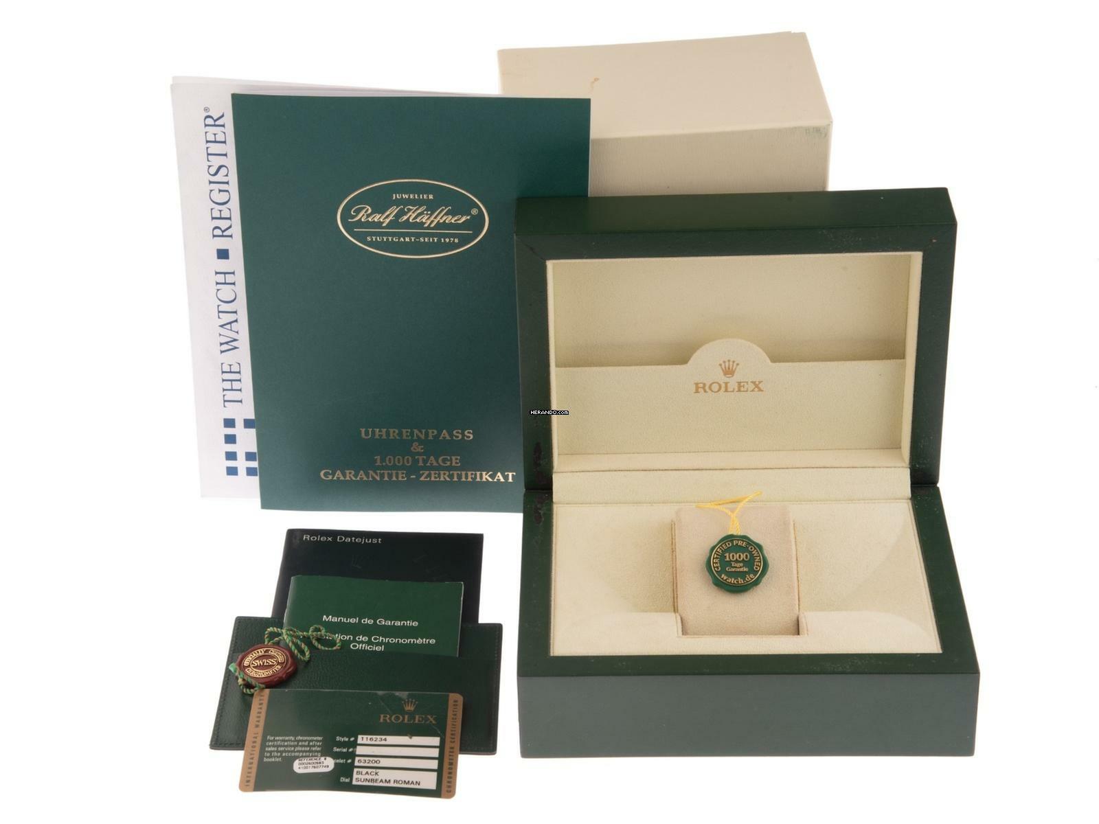 Rolex Datejust 36 Ref.116234 2008 Full Set wie Neu Vintage