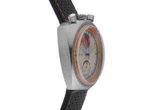 Thumbnail von Carl F. Bucherer Jumbo Bullhead Chronograph Ref.9508.00 1971 Box&Beschreibung sehr gut Vintage