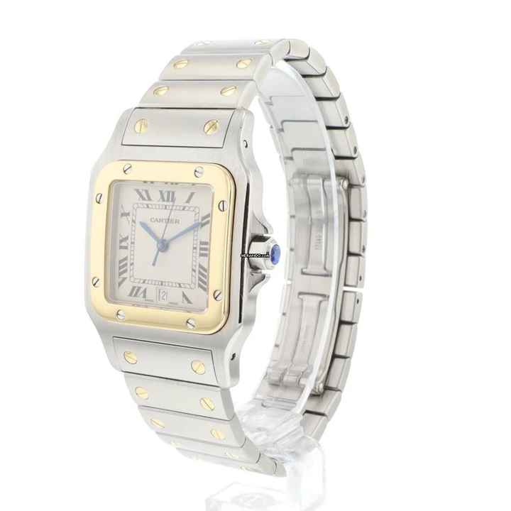  Cartier Santos Galbée GM Steel Gold 