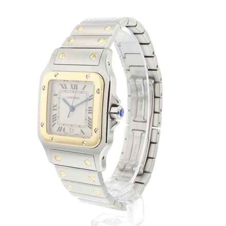  Cartier Santos Galbée GM Steel Gold 