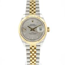 Thumbnail von Rolex Lady-Datejust 28 Steel / Gold Fluted Jubilee Silver Diamond Dial Like New '21