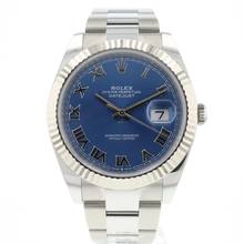Thumbnail von Rolex Datejust 41 Fluted Oyster Azzuro Blue Roman Dial NEW '25