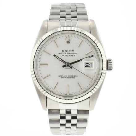  Rolex Datejust 36 Jubilee Fluted Silver Linen Dial 