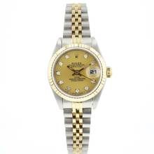 Thumbnail von Rolex Lady-Datejust 26 Steel Gold Jubilee Fluted Champagne Diamond Dial