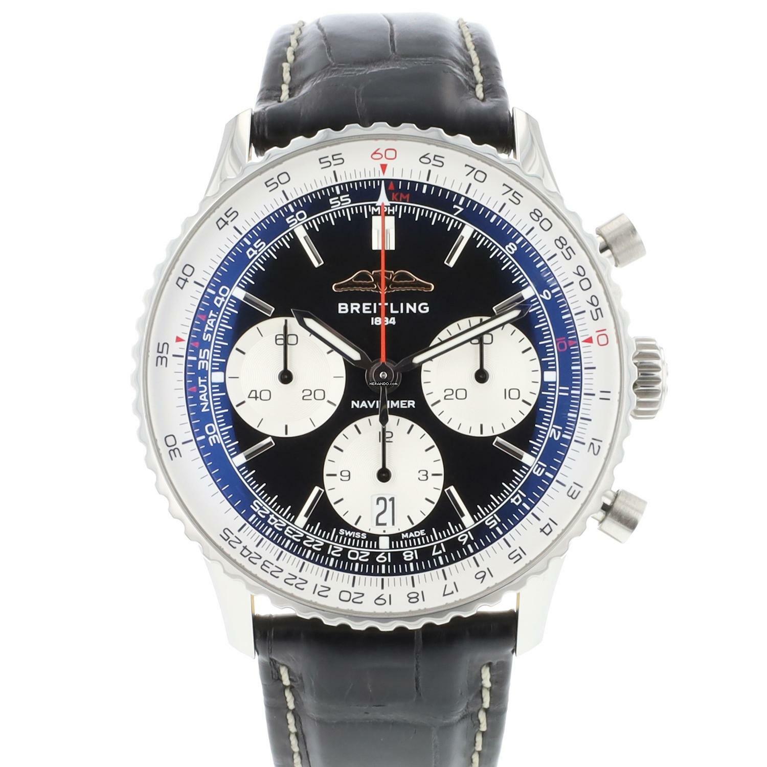  Breitling Navitimer 1 B01 Chronograph Black Dial 