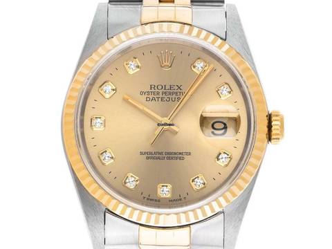  Rolex Datejust 36 Diamanten Ref.16233 1993 Box&Beschreibung sehr gut Vintage 