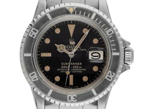  Rolex Submariner Date MK1 Matte Dial flat 4 Ref.1680 1977 Full Set sehr gut Vintage 