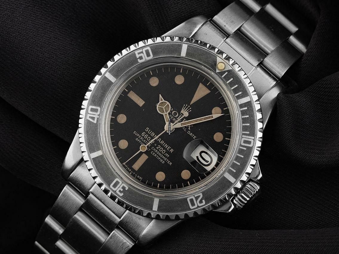 Thumbnail von Rolex Submariner Date MK1 Matte Dial flat 4 Ref.1680 1977 Full Set sehr gut Vintage
