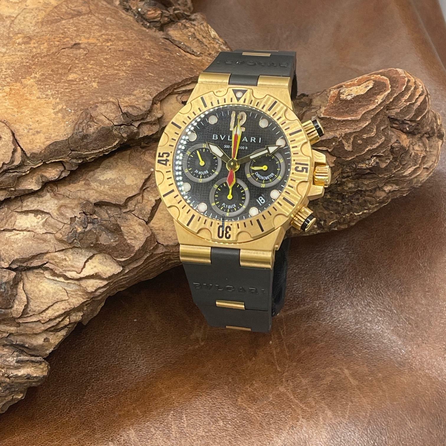  Bulgari Diagono Diagono Fly-Back Chrono - FULLSET - 750er Gelbgold - Ref. SC40G 