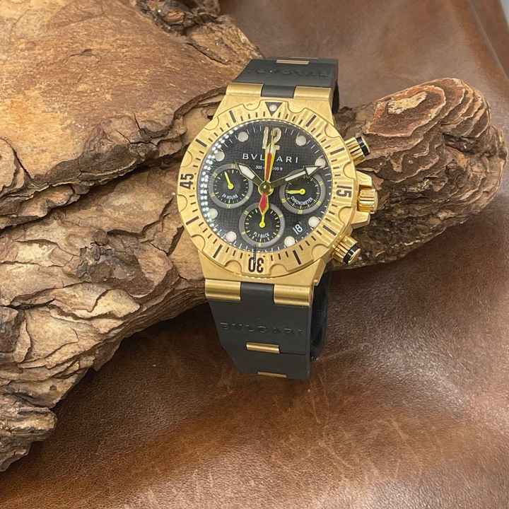  Bulgari Diagono Diagono Fly-Back Chrono - FULLSET - 750er Gelbgold - Ref. SC40G 