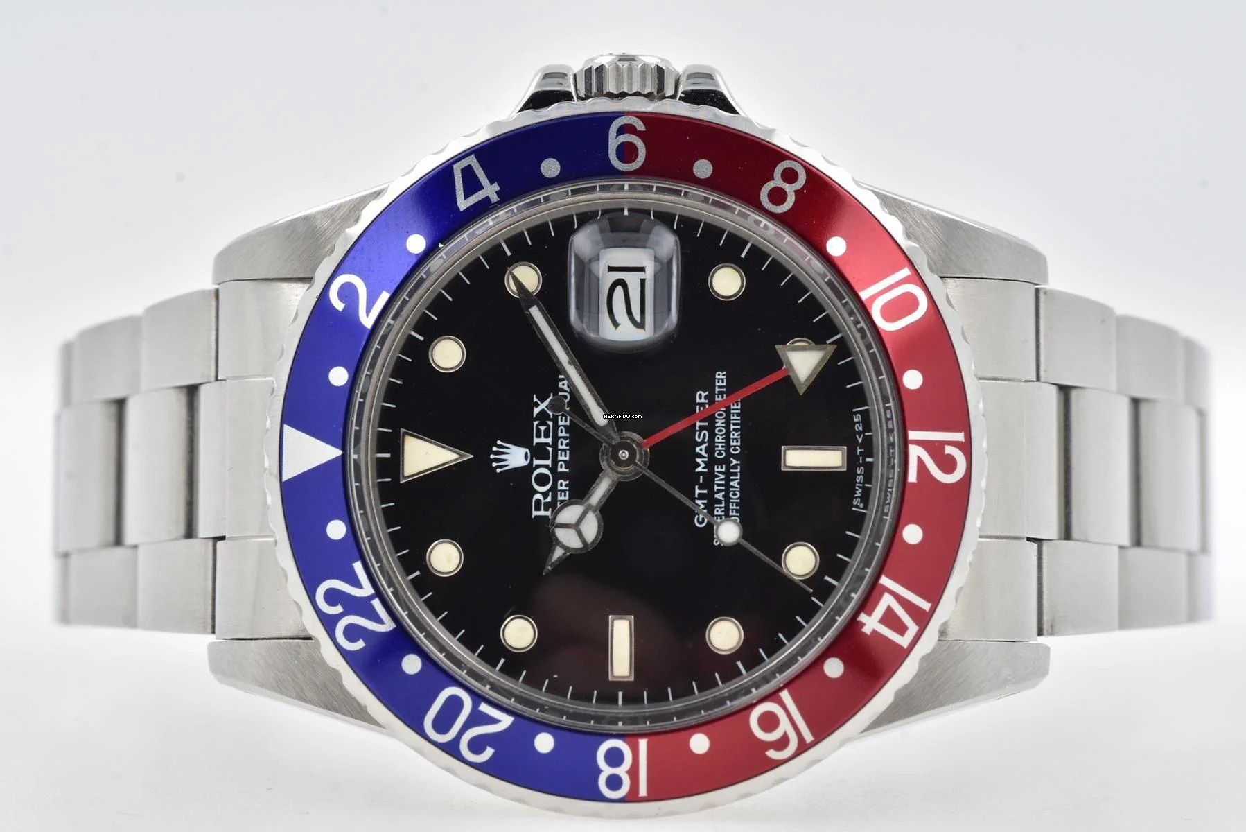  Rolex GMT-Master I Pepsi 16750 8.0Mio Rolex Service 01/2025 Spider Dial 