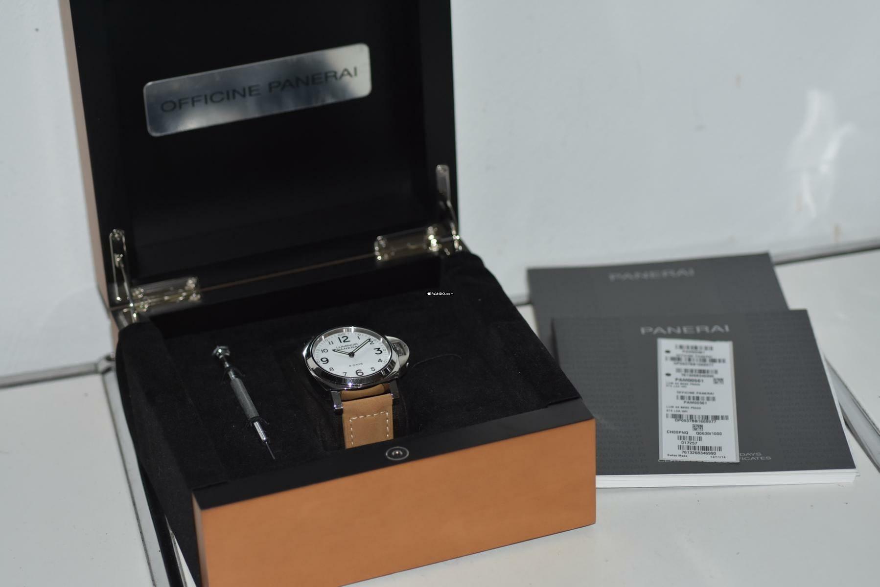 Thumbnail von Panerai Luminor Base 8 Days Marina 8 days PAM00561 PAM 561 White Dial