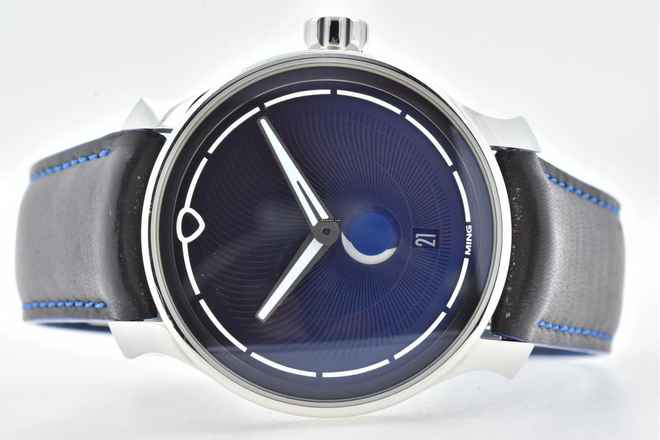  Ming 37.05 Moonphase Blue Dial 
