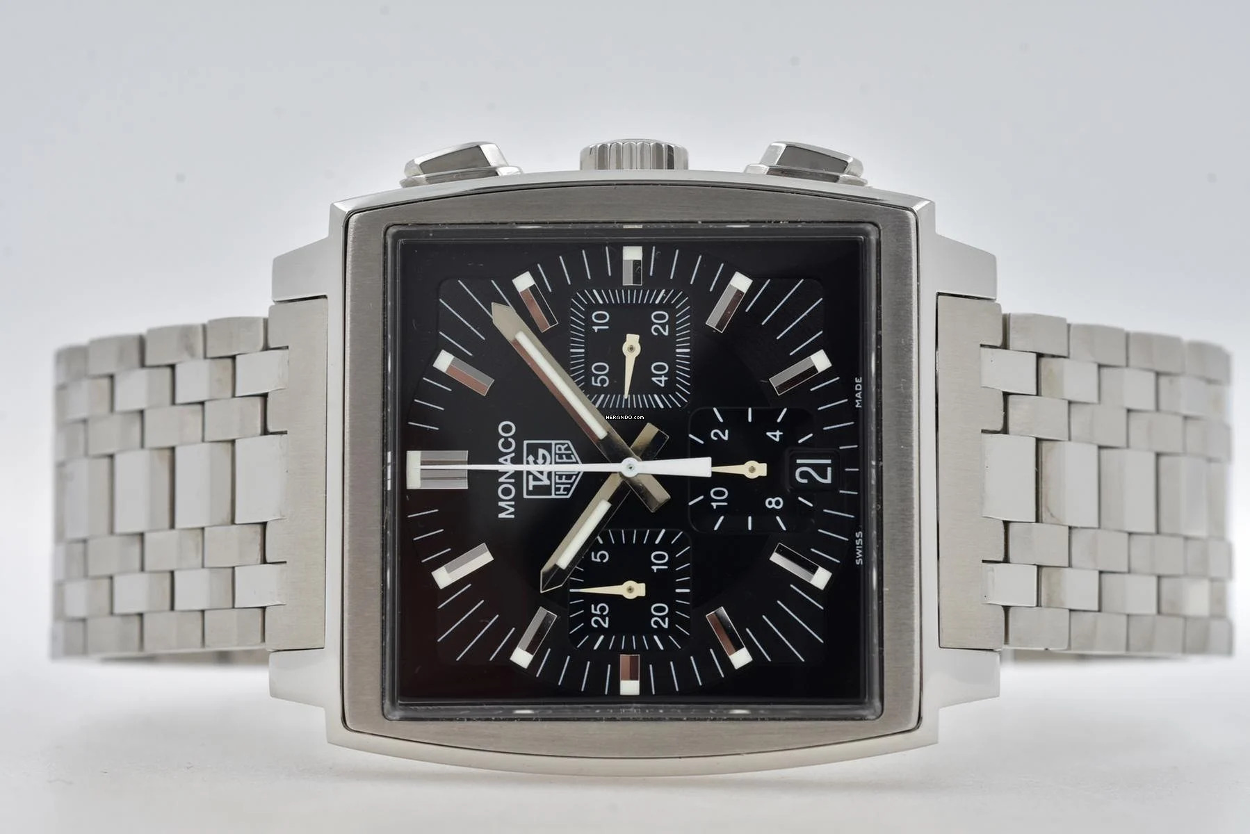  TAG Heuer Monaco Chronograph CW2111 Bracelet Box Papers 