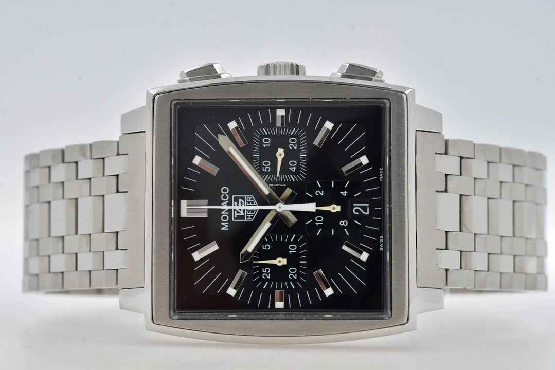  TAG Heuer Monaco Chronograph CW2111 Bracelet Box Papers 