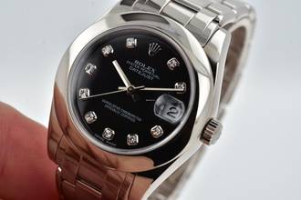 Thumbnail von Rolex Lady-Datejust Pearlmaster Oyster Pearlmaster 18k White Gold Factory Diamond Dial 81209 34mm LC100