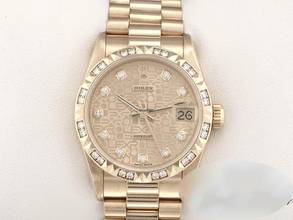 Thumbnail von Rolex Datejust 31mm Gelbgold 750 1999 Diamanten Brillanten Automatik Gold Damen
