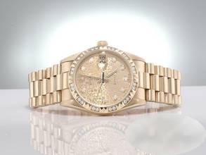 Thumbnail von Rolex Datejust 31mm Gelbgold 750 1999 Diamanten Brillanten Automatik Gold Damen