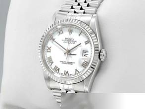 Thumbnail von Rolex Datejust 36 36mm 16234 2000 Stahl Weissgold 750 Gold Damen Herren Stainless Steel Jubilé-band Chronometer Oyster White Dial