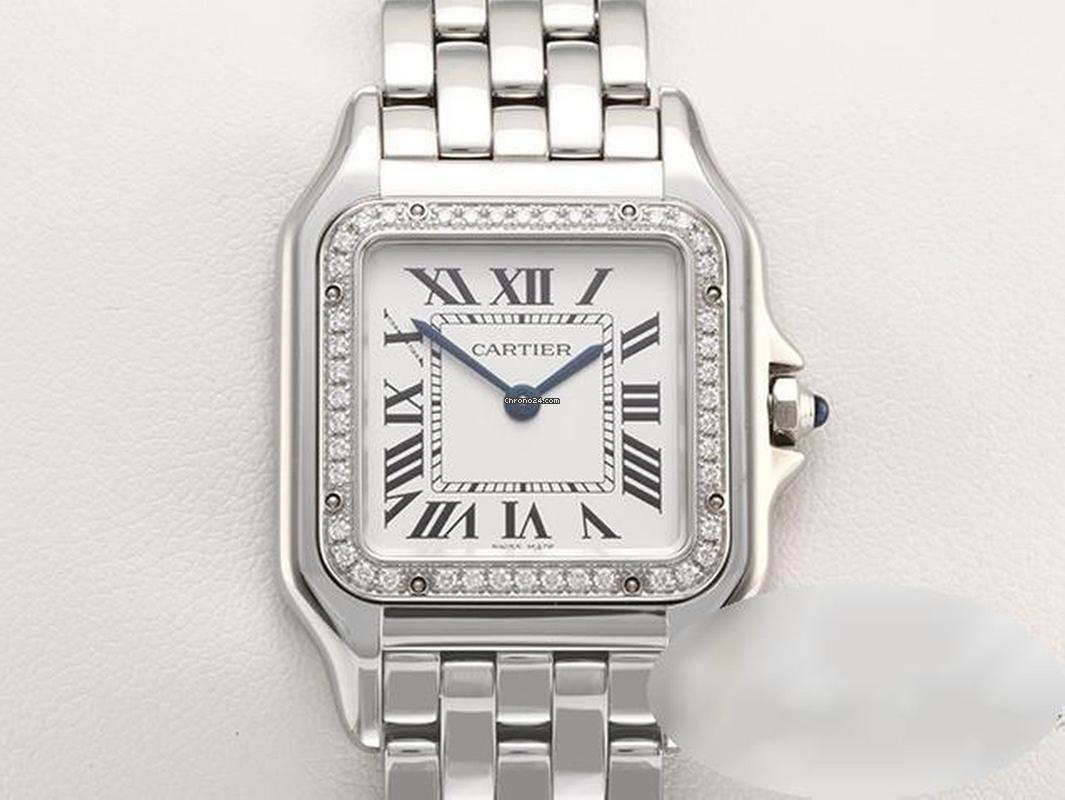  Cartier Panthère Mittleres Modell 2019 Edelstahl Diamanten W4pn0008 Damen 