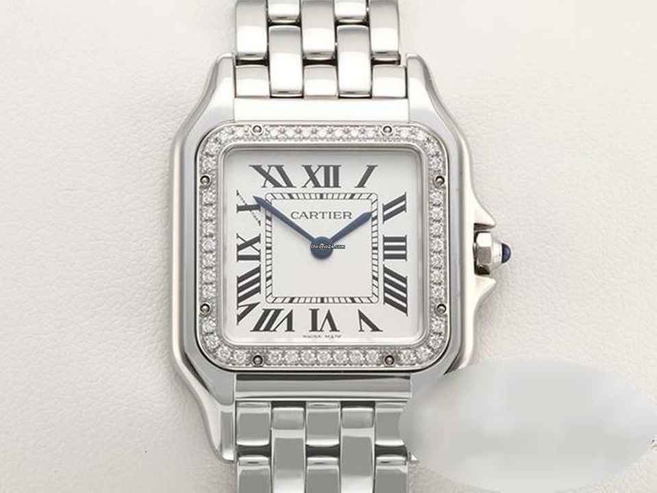  Cartier Panthère Mittleres Modell 2019 Edelstahl Diamanten W4pn0008 Damen 