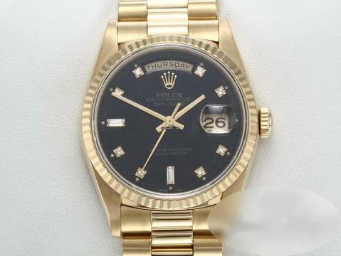  Rolex Day-Date 36 36mm 18238 1996 Lc100 Diamanten Gelbgold 750 Automatik 18kt Yellow Gold President-band Chronometer Oyster 