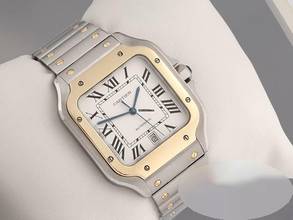 Thumbnail von Cartier Santos Großes Modell W2sa0006 2018 Edelstahl Gelbgold 750 Automatik