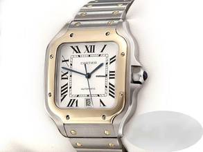 Thumbnail von Cartier Santos Großes Modell W2sa0006 2018 Edelstahl Gelbgold 750 Automatik