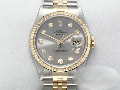  Rolex Datejust 36 36mm 16233 2001/02 Stahl Gelbgold 750 Diamanten Automatik 