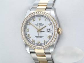 Thumbnail von Rolex Datejust 36 36mm 116243 2016 Lc100 Stahl Gelbgold 750 Diamanten Automatik Stainless Steel 18kt Yellow Gold Oyster-band Chronometer White Dial