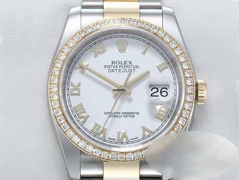  Rolex Datejust 36 36mm 116243 2016 Lc100 Stahl Gelbgold 750 Diamanten Automatik Stainless Steel 18kt Yellow Gold Oyster-band Chronometer White Dial 