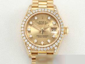 Thumbnail von Rolex Lady-Datejust Gelbgold 750 1994 Lc100 Diamanten Brillanten Automatik Gold Damen