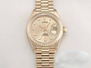 Thumbnail von Rolex Lady-Datejust Gelbgold 750 Diamanten 1997 Automatik Gold Damen