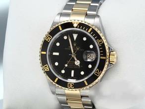 Thumbnail von Rolex Submariner Date 40mm 16613 T 2005 Edelstahl Gelbgold 750 Automatik Stainless Steel 18kt Yellow Gold Oyster-band Chronometer Black Dial