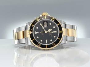 Thumbnail von Rolex Submariner Date 40mm 16613 T 2005 Edelstahl Gelbgold 750 Automatik Stainless Steel 18kt Yellow Gold Oyster-band Chronometer Black Dial