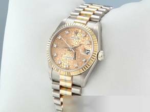Thumbnail von Rolex Datejust 31 Weissgold Rosegold Gelbgold 750 Diamanten Automatik 18kt Gold President-band Chronometer Oyster