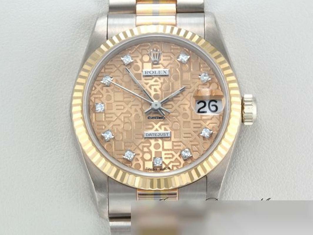 Rolex Datejust 31 Weissgold Rosegold Gelbgold 750 Diamanten Automatik 18kt Gold President-band Chronometer Oyster